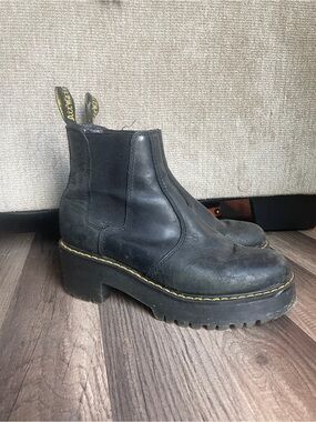 Dr. Martens Leather Platform Chelsea Sanguine Boots